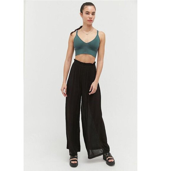 Out From Under Urban Outfitters Fleur Wide Leg Paperbag Trousers Pants M 268443